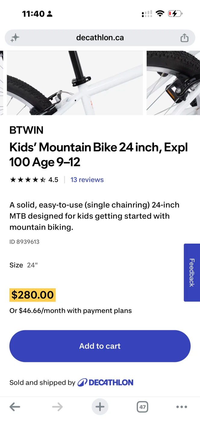 BTWIN Kids Mountain Bike 20 inch - photo 4