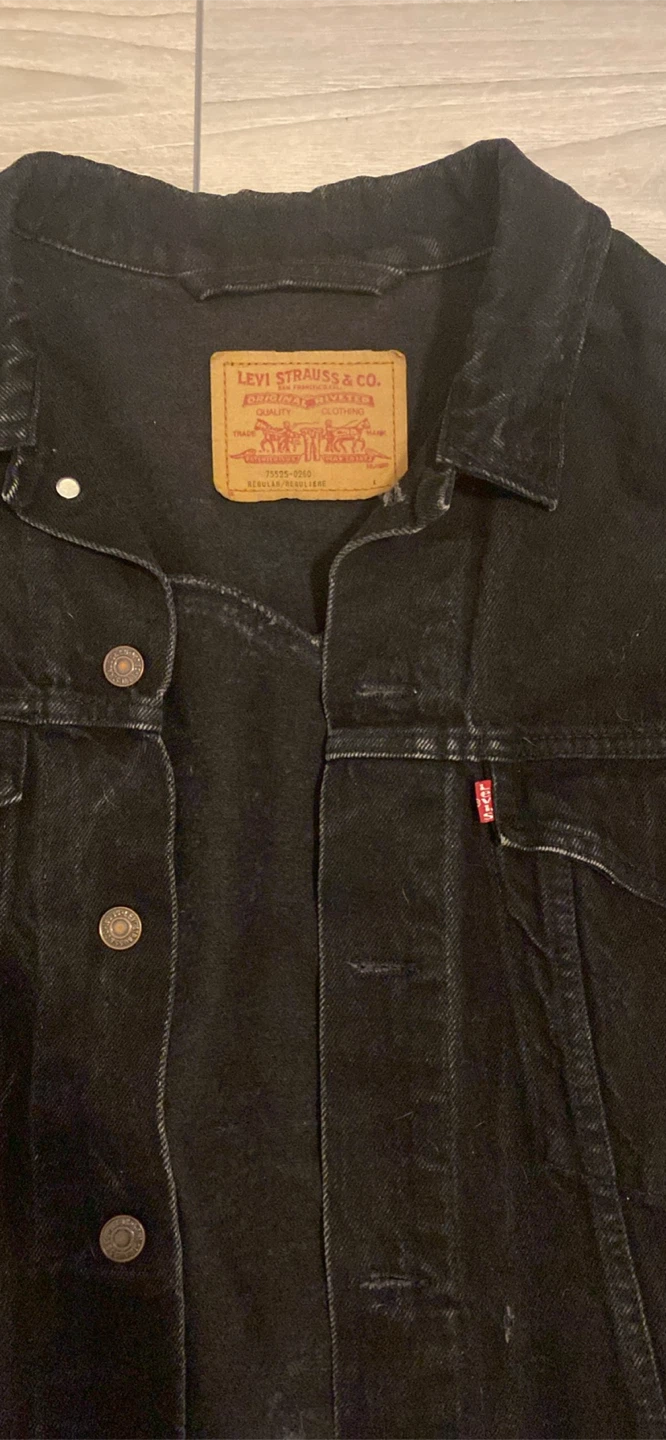 Levi's Black Denim Trucker Jacket - photo 2
