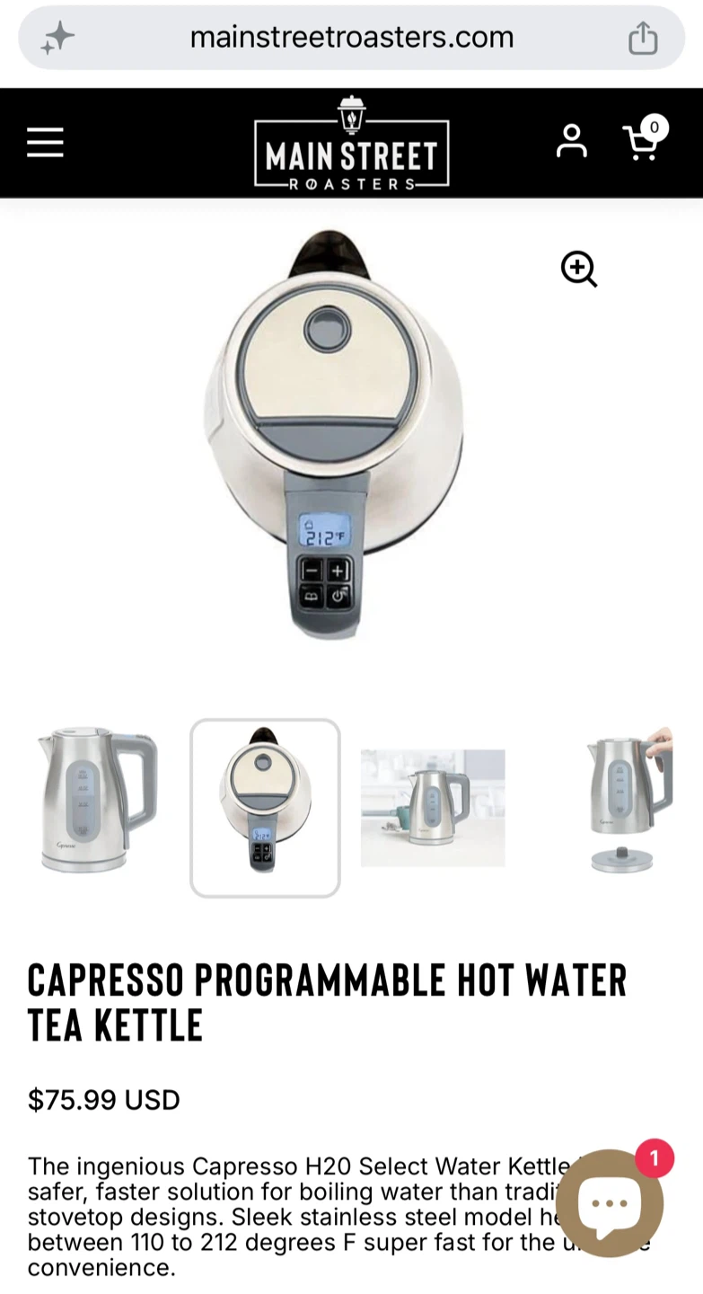 Capresso Stainless Steel 56 oz/1.7 Liter Water Kettle - photo 3