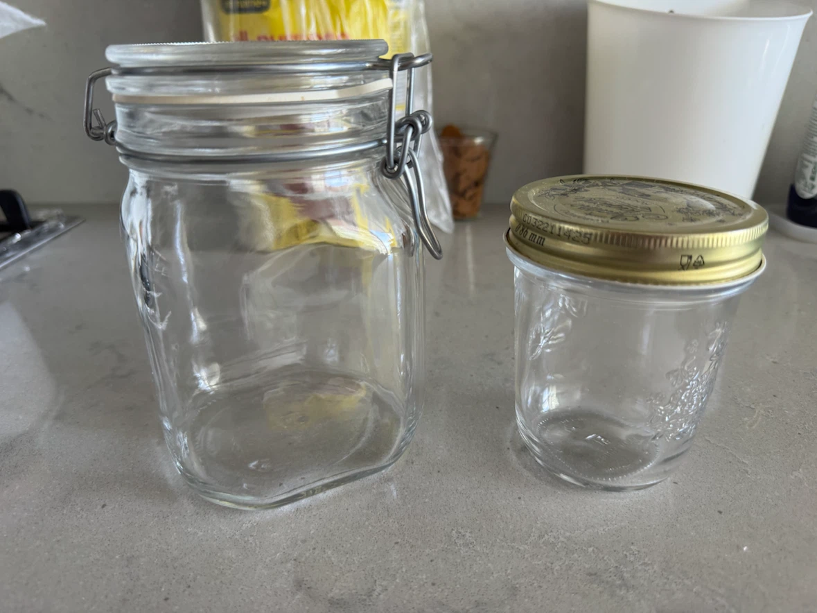 Brand new glass jars 2 for $7