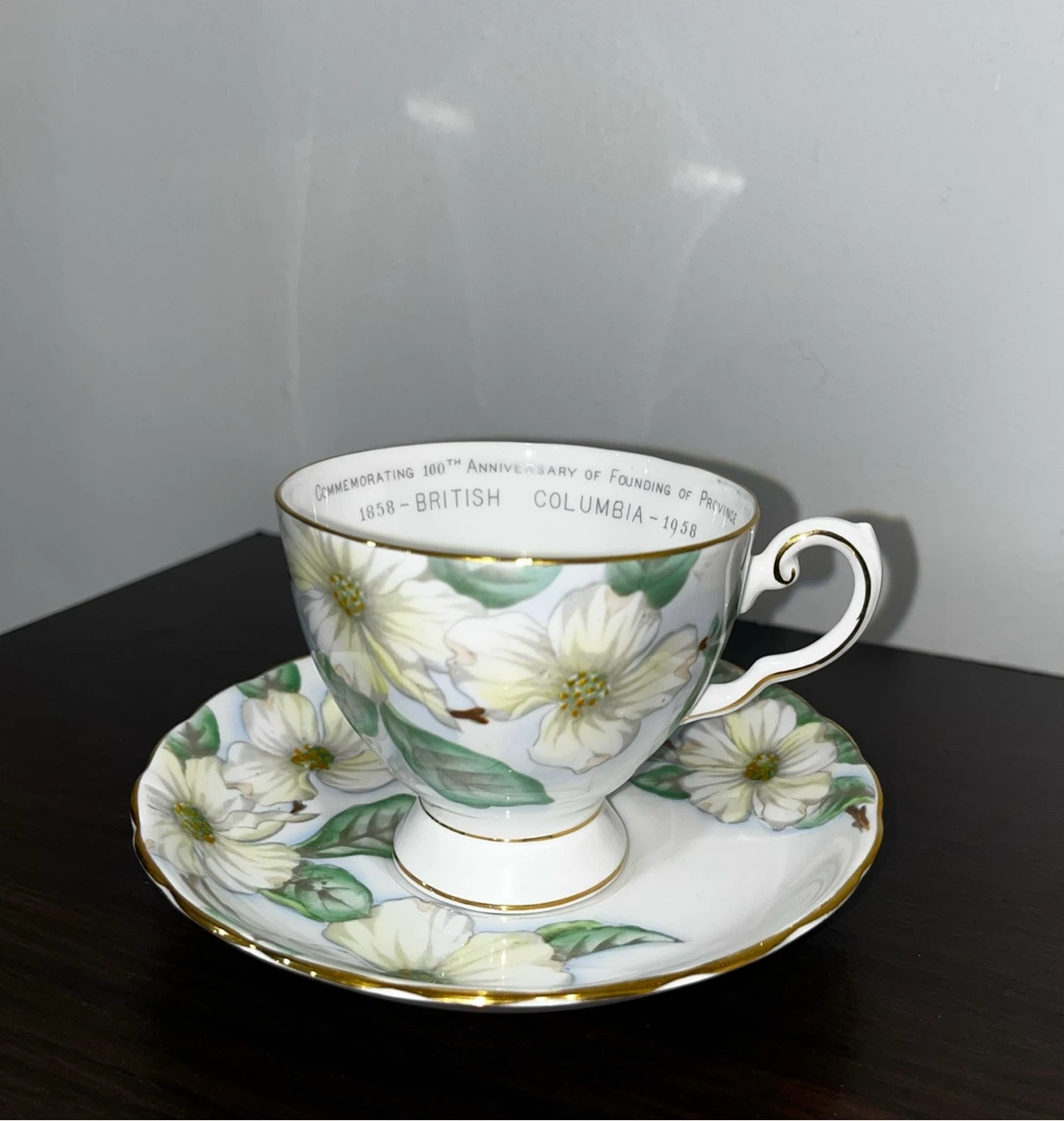 Elizabethan Bone China Cup & Saucer - BC 100th Anniversary - photo 2