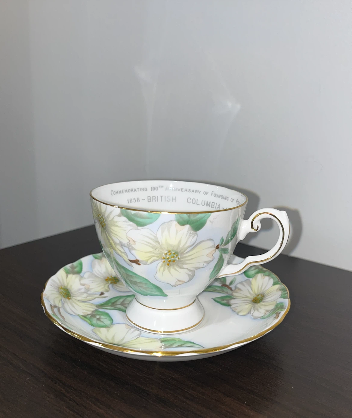 Elizabethan Bone China Cup & Saucer - BC 100th Anniversary - photo 3