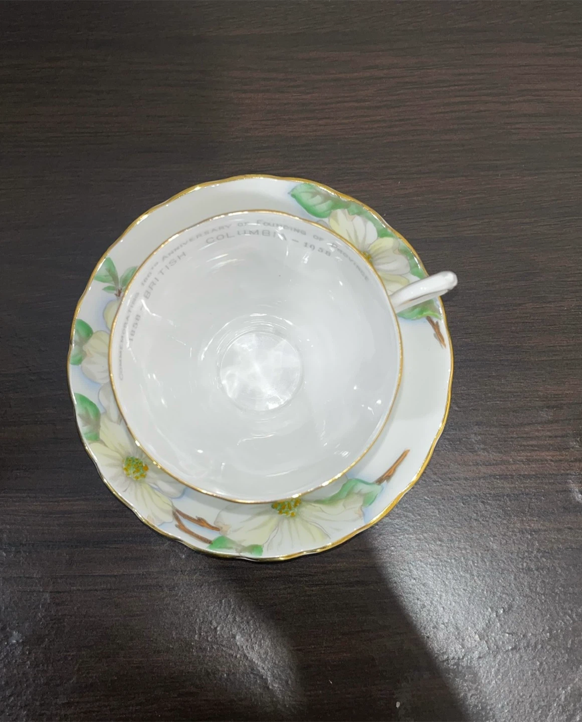 Elizabethan Bone China Cup & Saucer - BC 100th Anniversary - photo 5