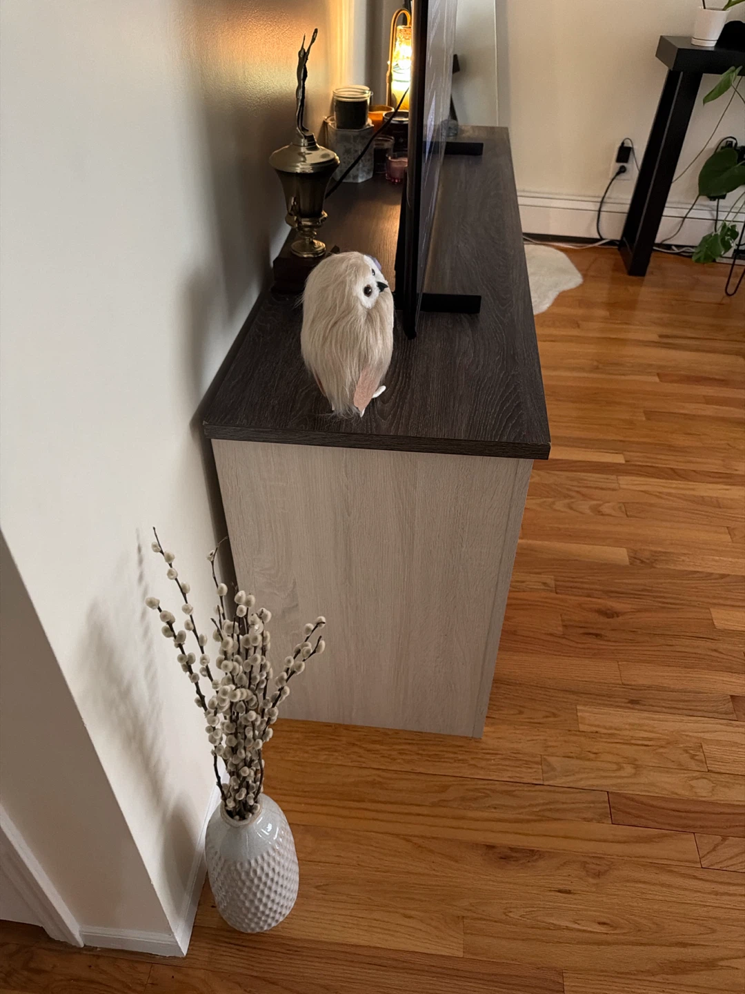 Gray and White Two-Tone TV Stand - photo 2