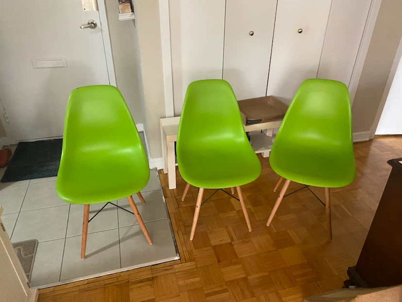 3 dining chairs - photo 2