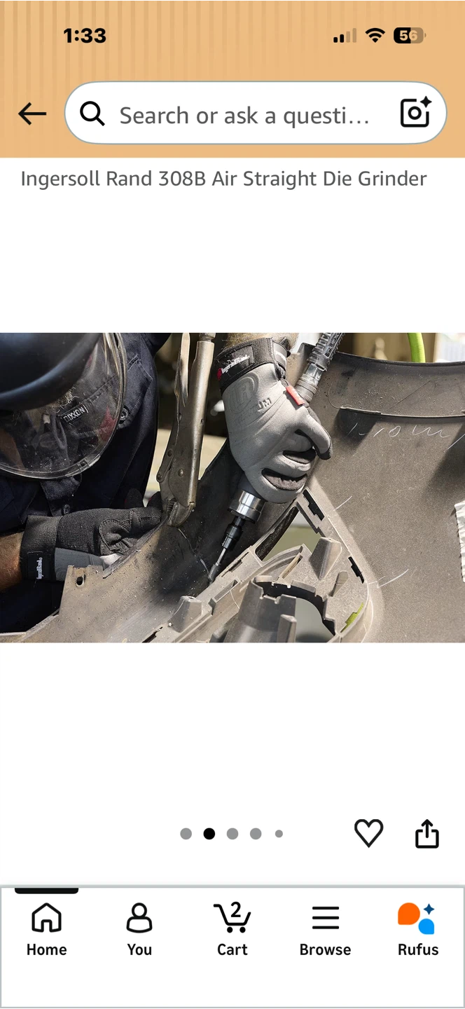 Ingersoll Rand 308B Air Straight Die Grinder - photo 3