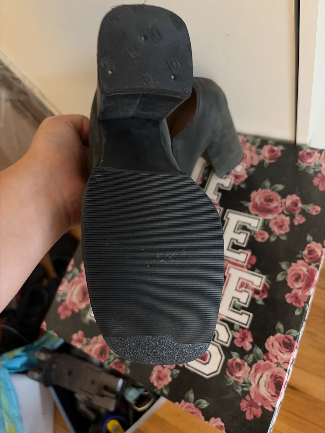 Jeffrey Campbell Black Suede Block Heel Ankle Boots - photo 2