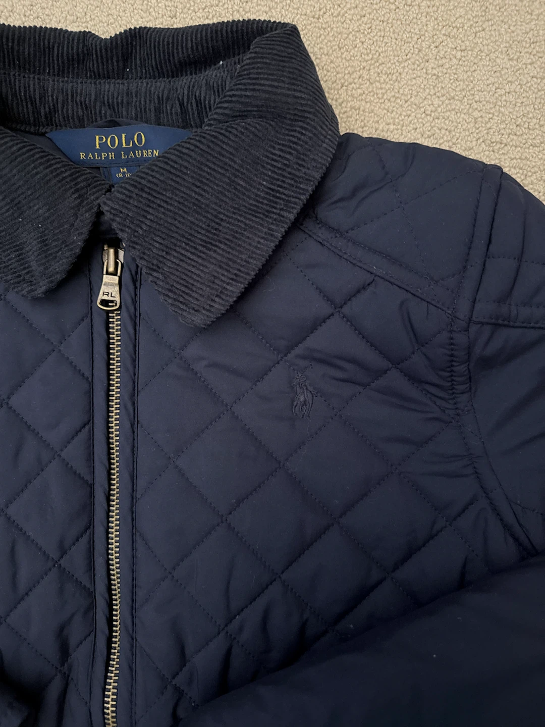 Kids Polo Ralph Lauren Quilted Jacket with Corduroy Collar - photo 3