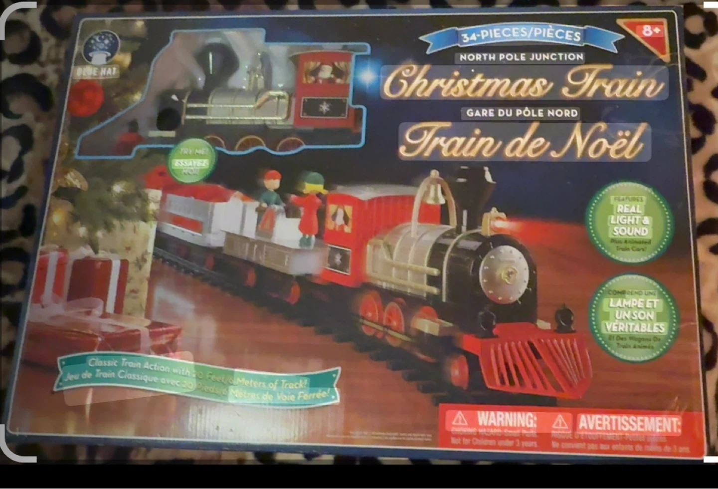 Blue Hat Christmas Train Set - 34 Pieces