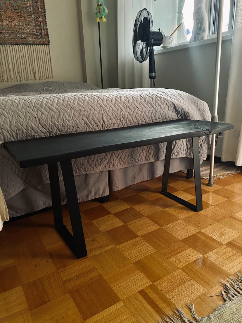 Handmade wooden bench - photo 2
