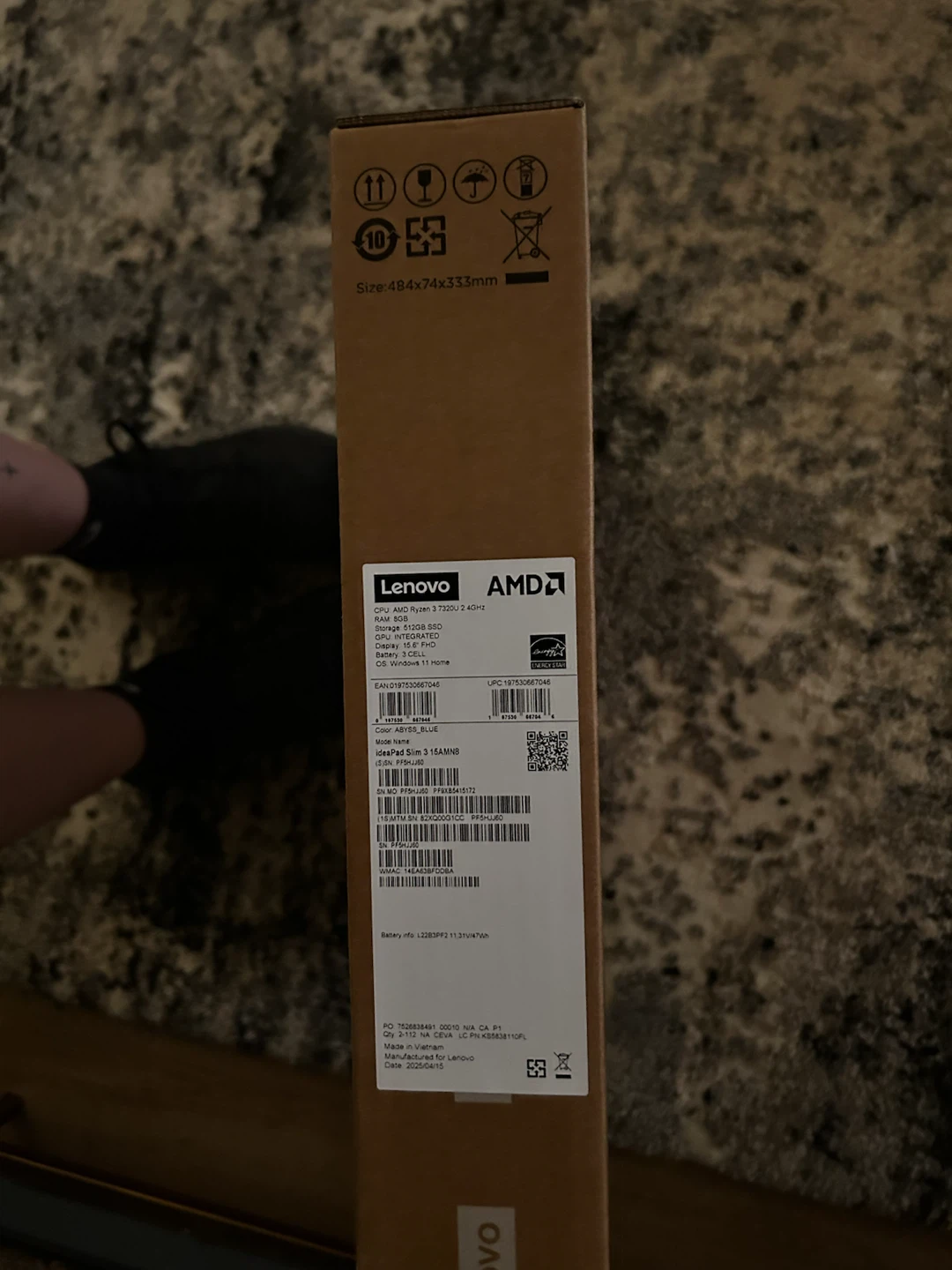 Brand New Lenovo IdeaPad Slim 3 15.6” Laptop – Ryzen 3 / 8GB RAM - photo 4
