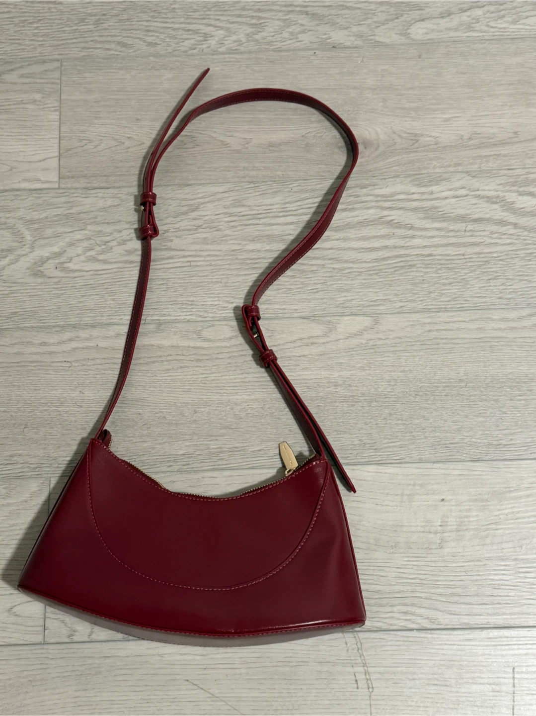 Charles & Keith Burgundy Shoulder Bag