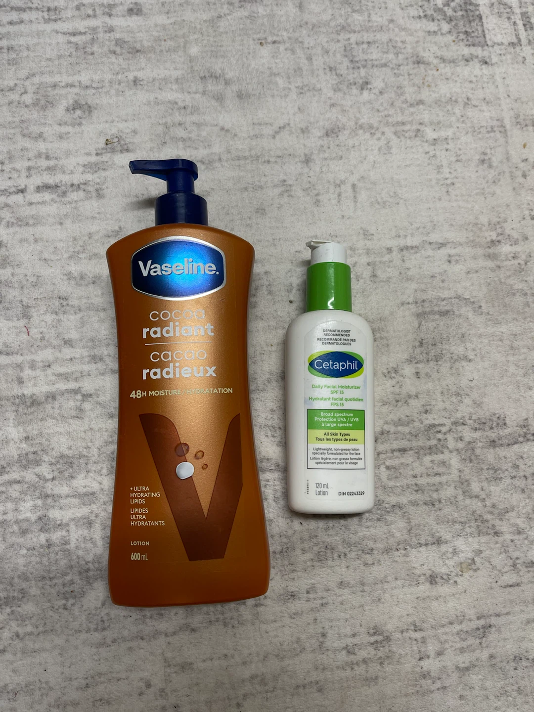 Vaseline Cocoa Radiant Lotion & Cetap
