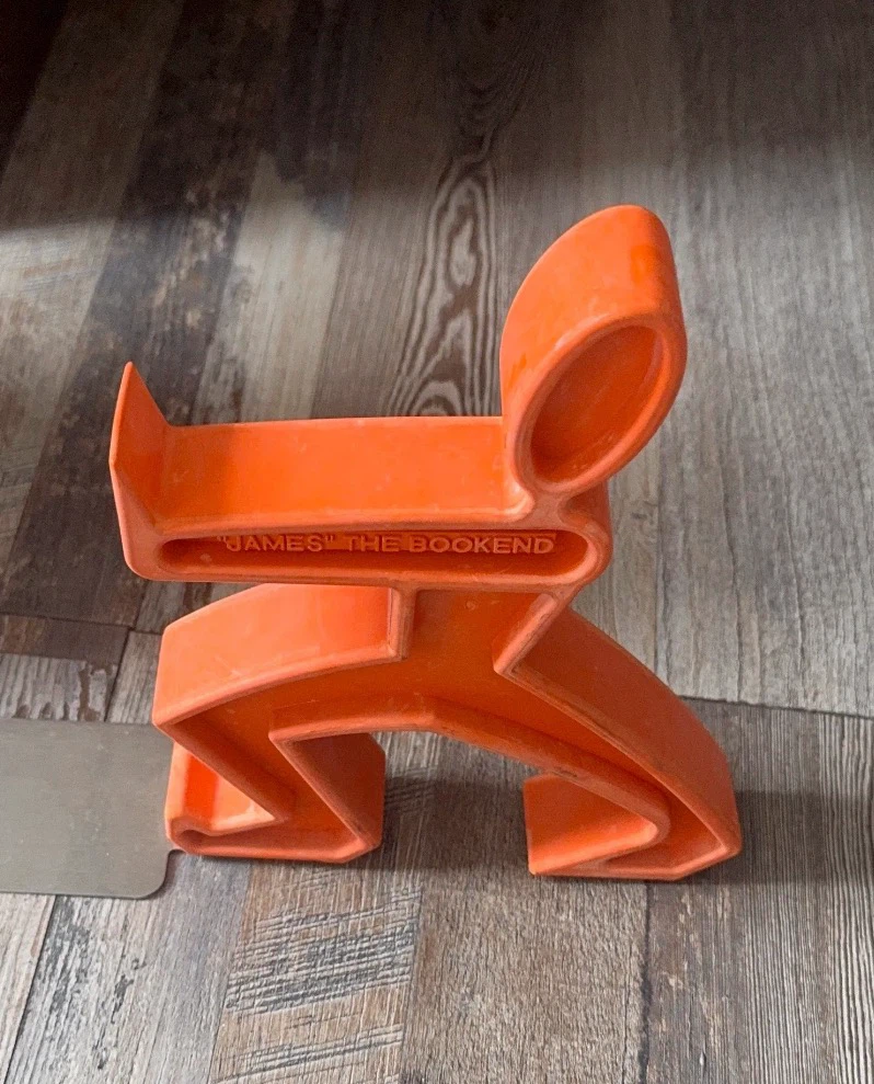 Orange "James the Bookend" Bookend