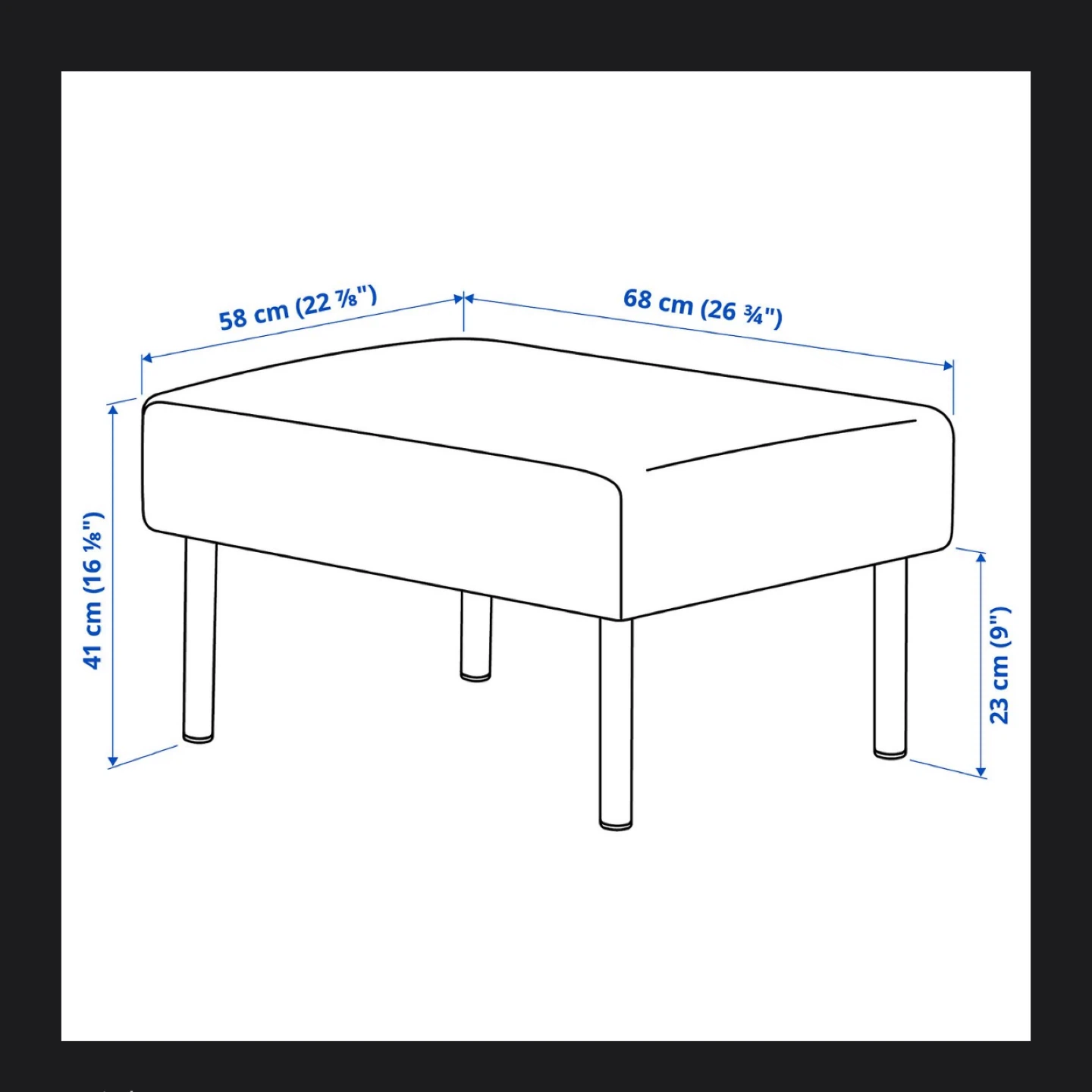 IKEA Dark Grey 3-Seater Sofa + a footstool - photo 3