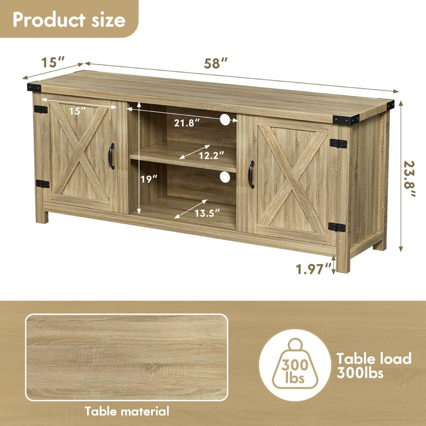 Farmhouse tv stand - photo 4