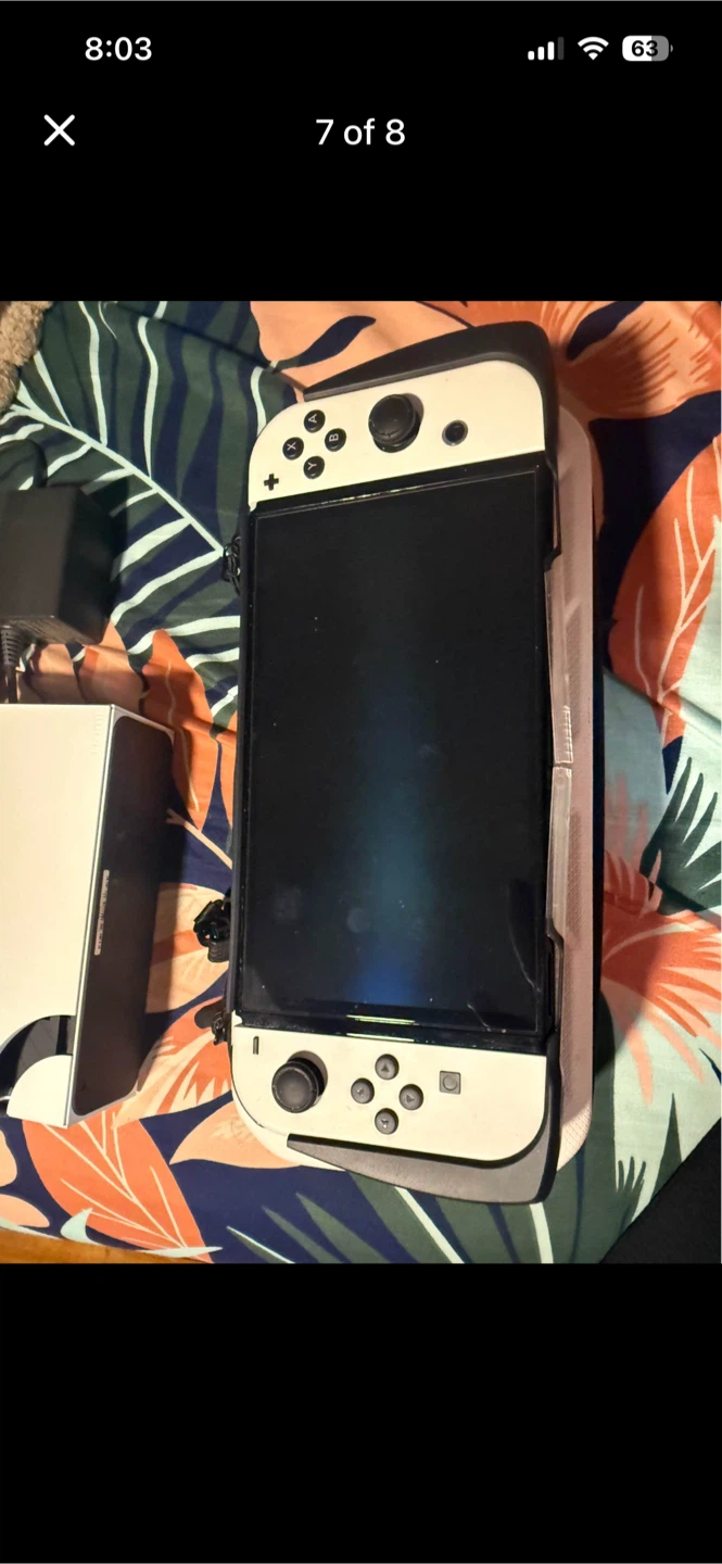 Nintendo Switch OLED Model with Games and Accessories - photo 2