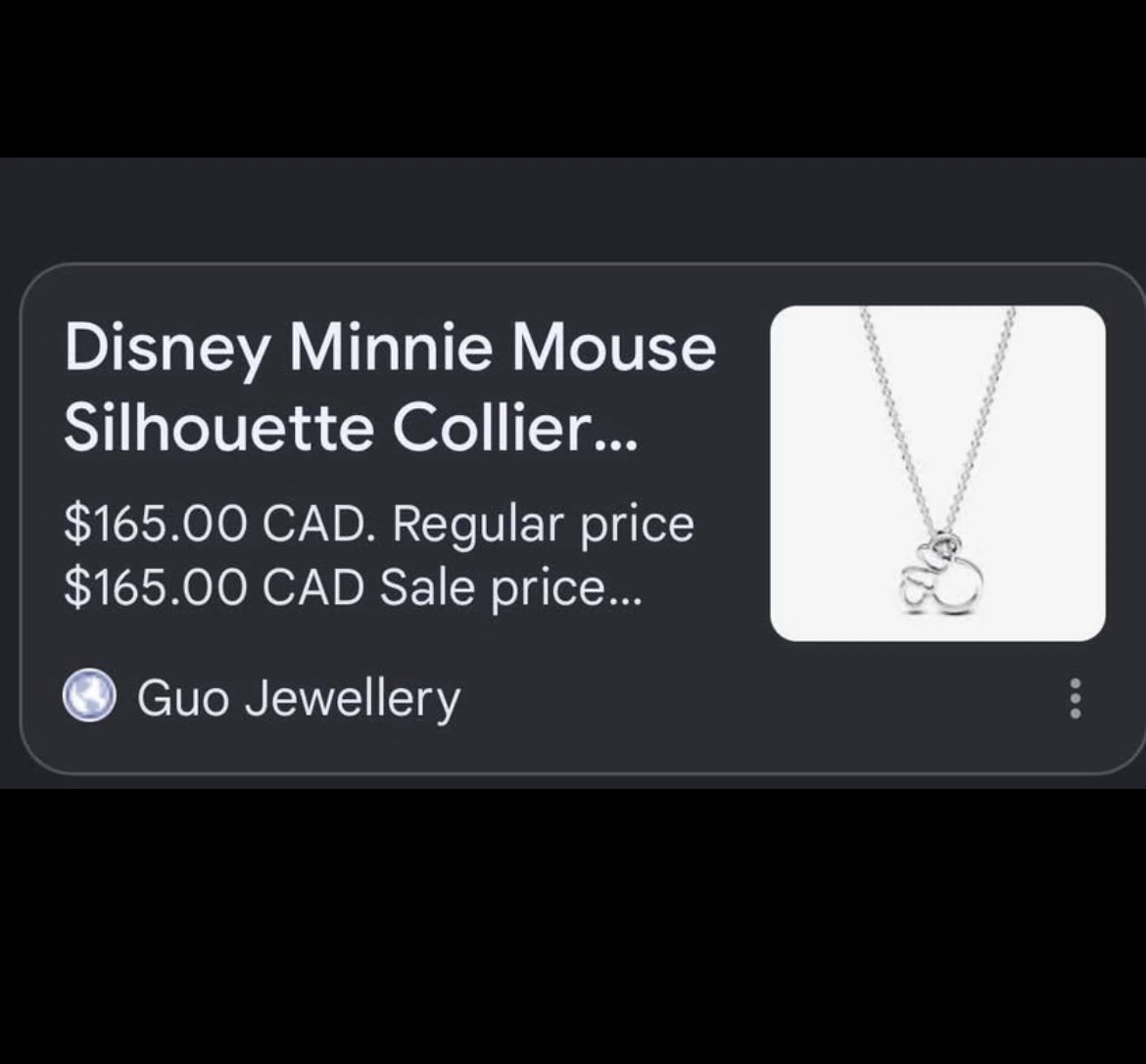 Pandora Disney Minnie Mouse Silhouette Necklace - photo 4