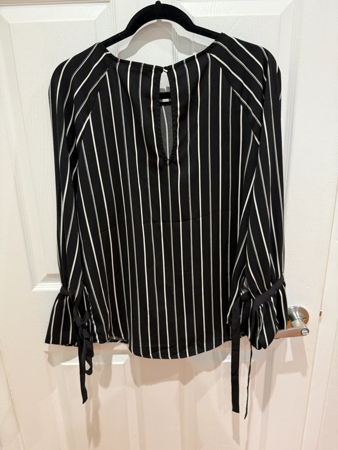Black and White Striped Blouse - photo 2