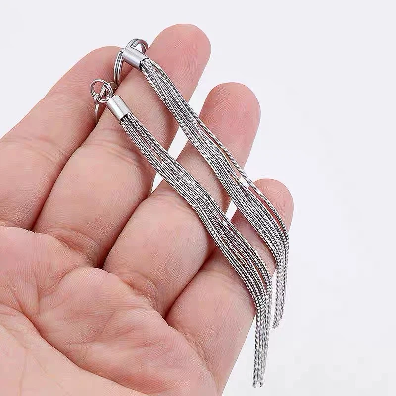 Silver Tassel Drop Earrings - photo 2