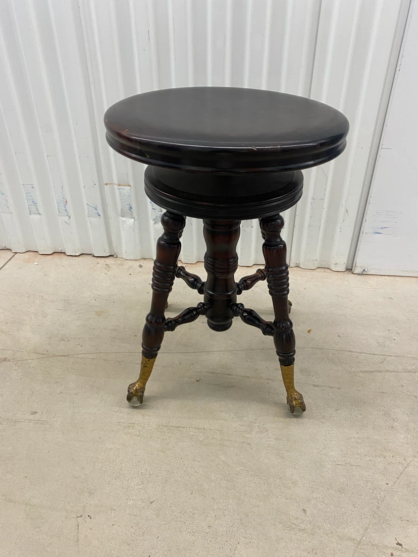 Antique Piano Stool - photo 3