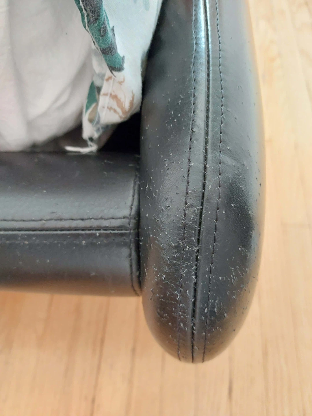 Black Leather Bed Frame + mattress if wanted