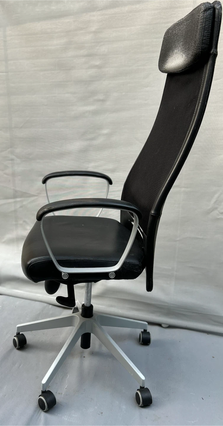 Black Ergonomic Office Chair with Headrest - photo 2