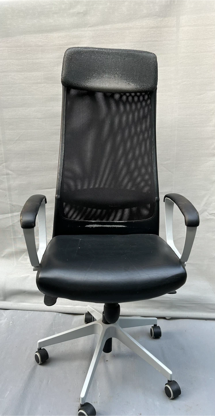 Black Ergonomic Office Chair with Headrest - photo 3