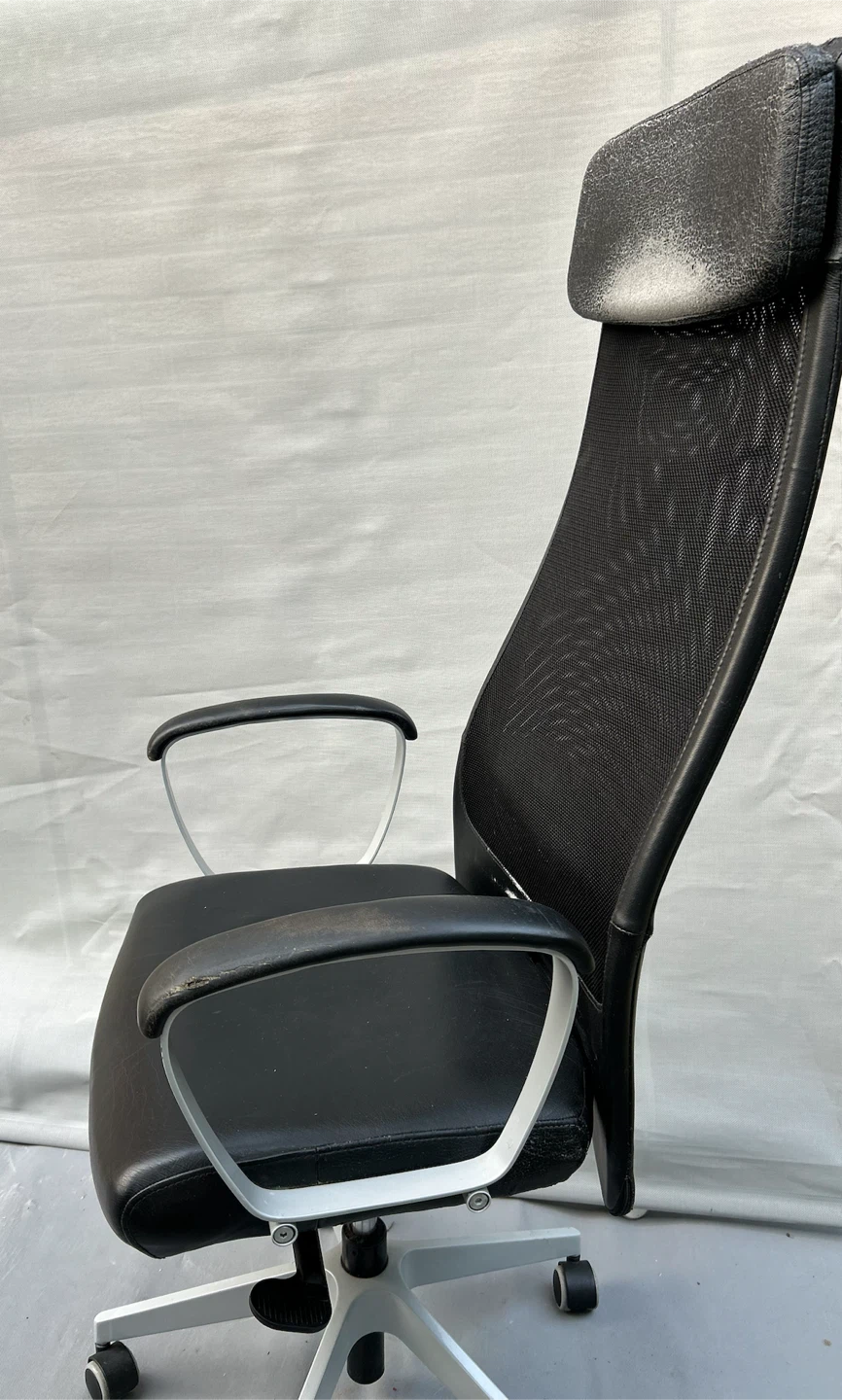 Black Ergonomic Office Chair with Headrest - photo 4