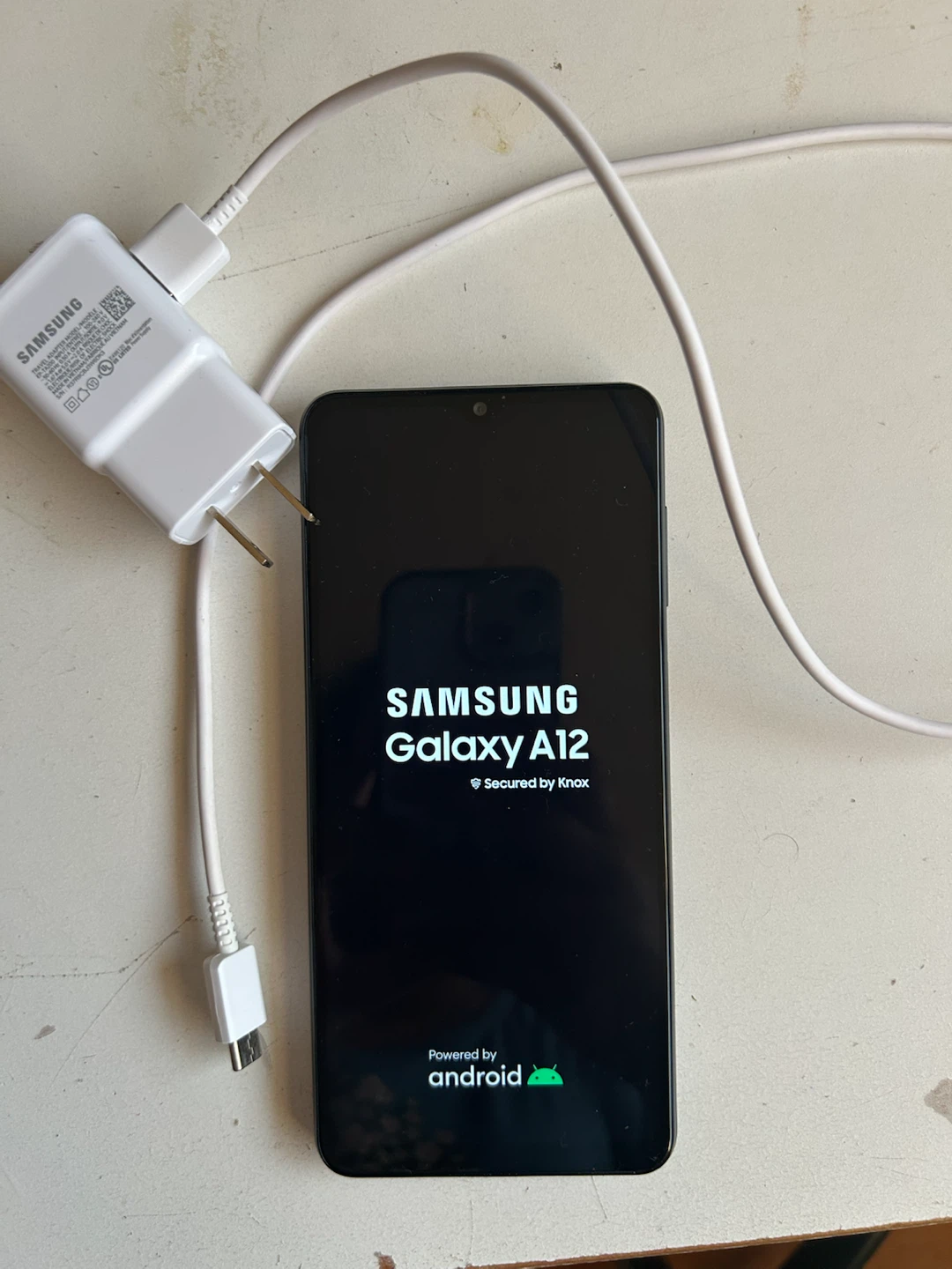 Samsung Galaxy A12 Smartphone with Charger