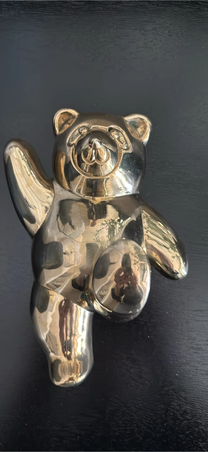 Brass Teddy Bear Wall Hook