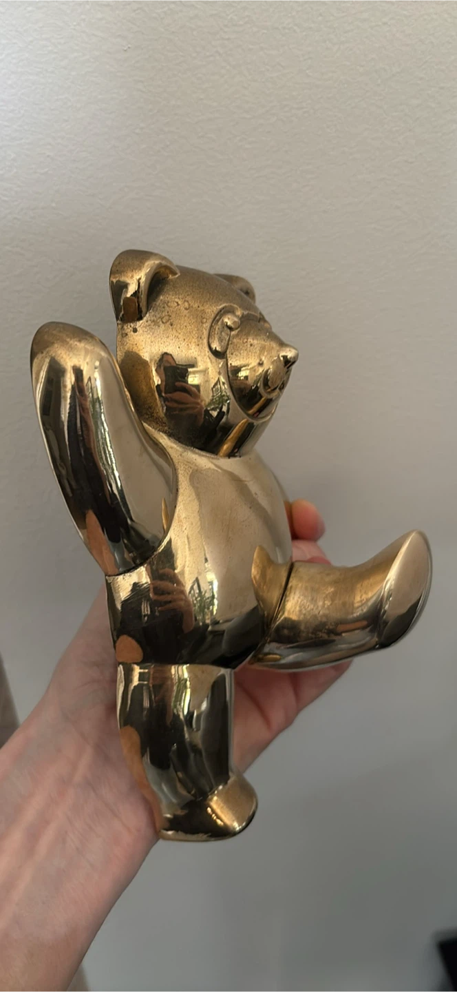 Brass Teddy Bear Wall Hook - photo 4