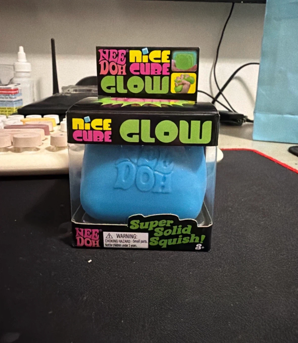 Nee Doh Super Solid Squish Glow Toy