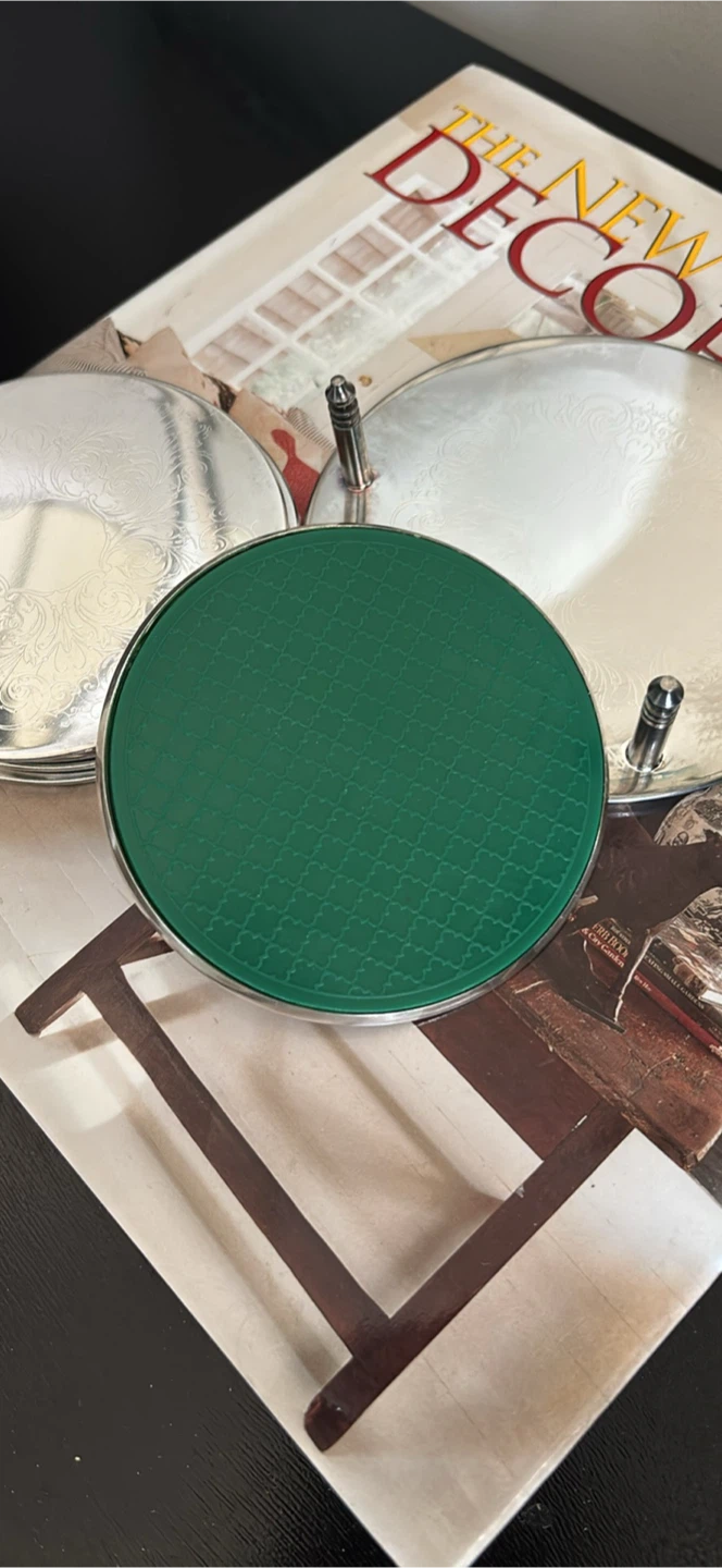 Set of 6 Silver-Tone Round Coasters - photo 3