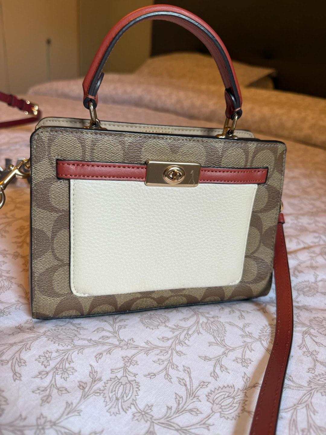 Coach Signature Canvas Mini Top Handle Bag