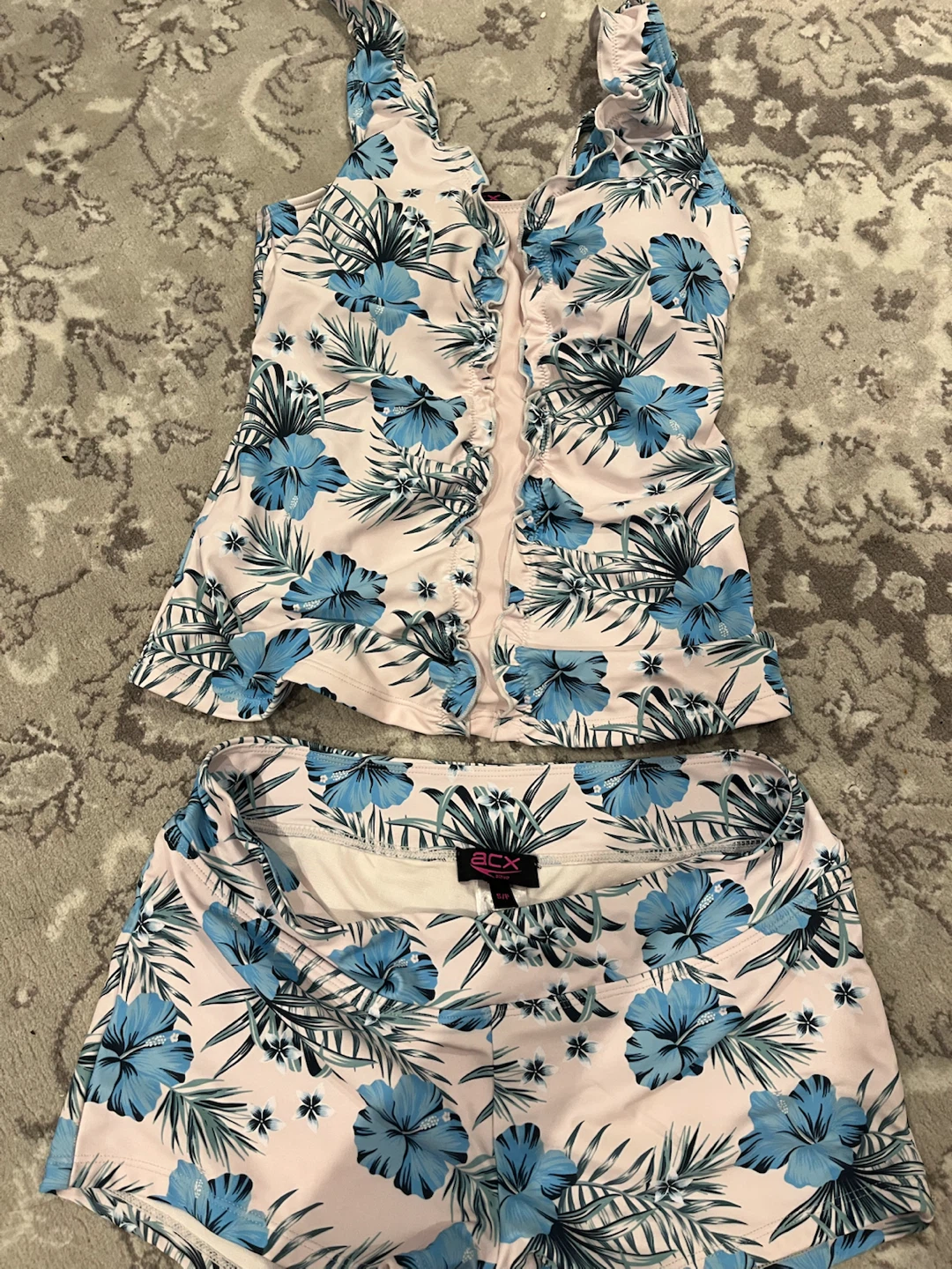 ACX Active Tropical Print Swimsuit Set S/P