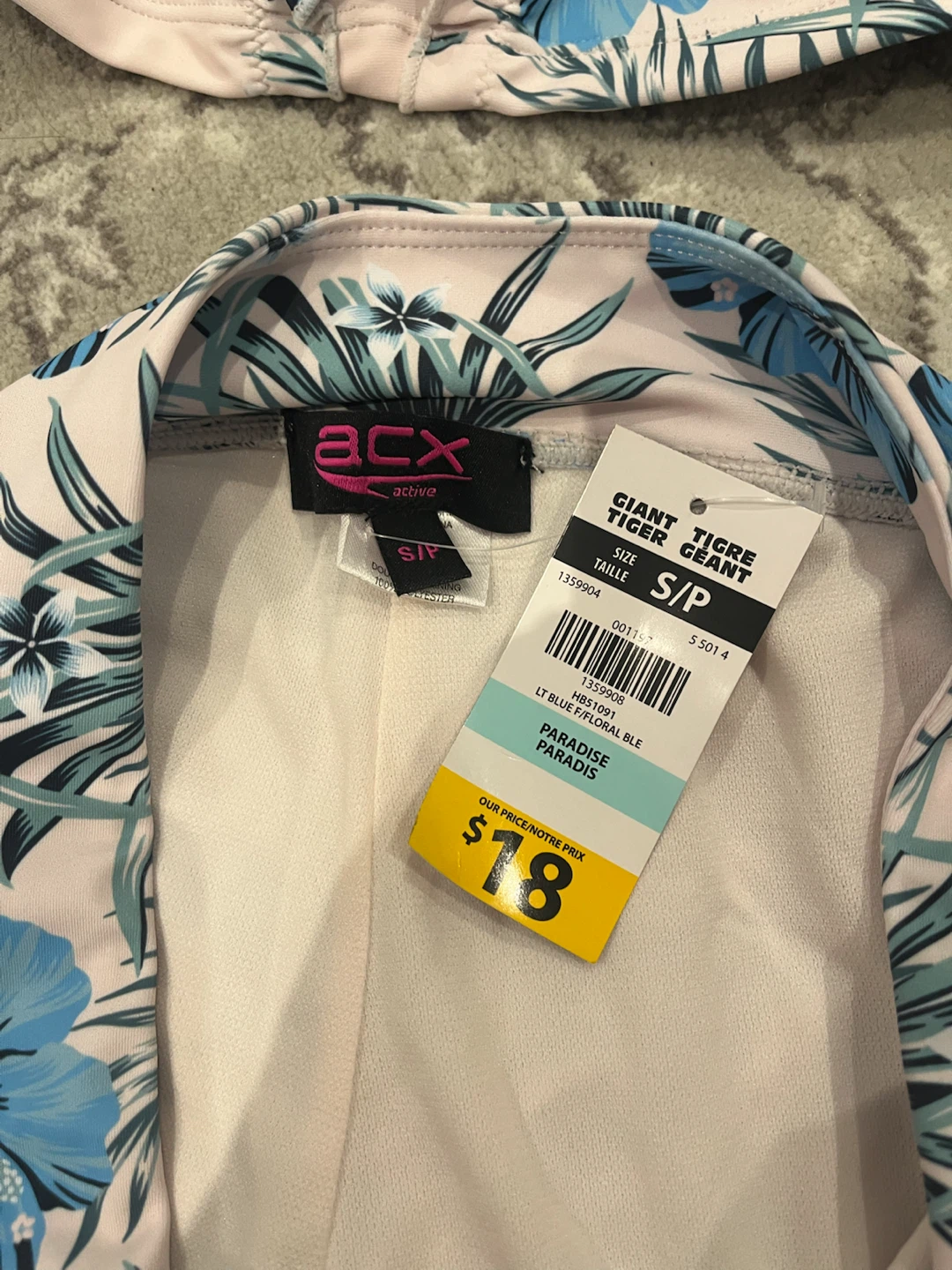 ACX Active Tropical Print Swimsuit Set S/P - photo 3
