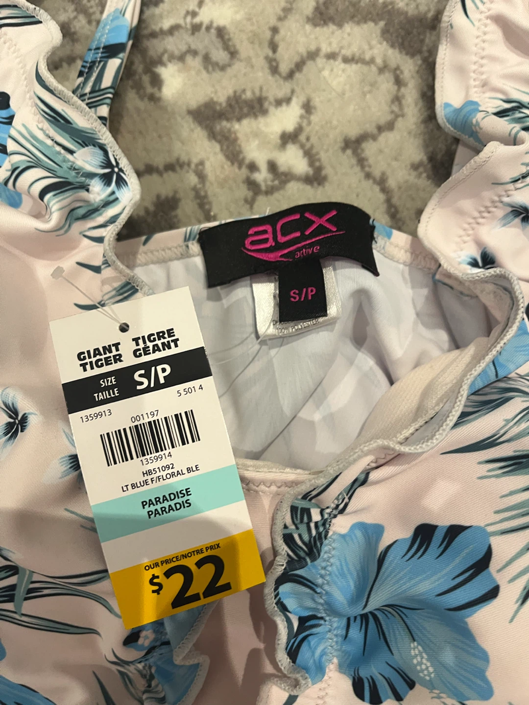 ACX Active Tropical Print Swimsuit Set S/P - photo 5