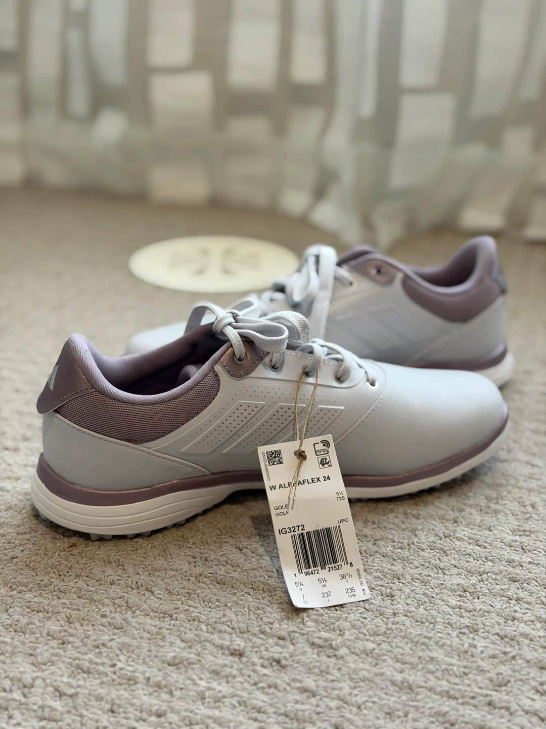 Adidas Women's Golf Shoes Size 7 White/Purple - photo 2
