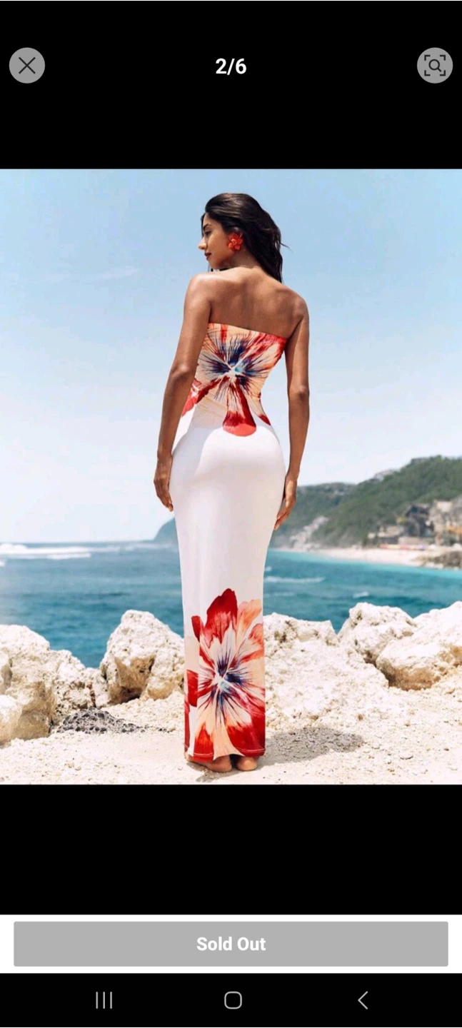 Strapless Maxi Dress - Floral Print NEW - photo 2