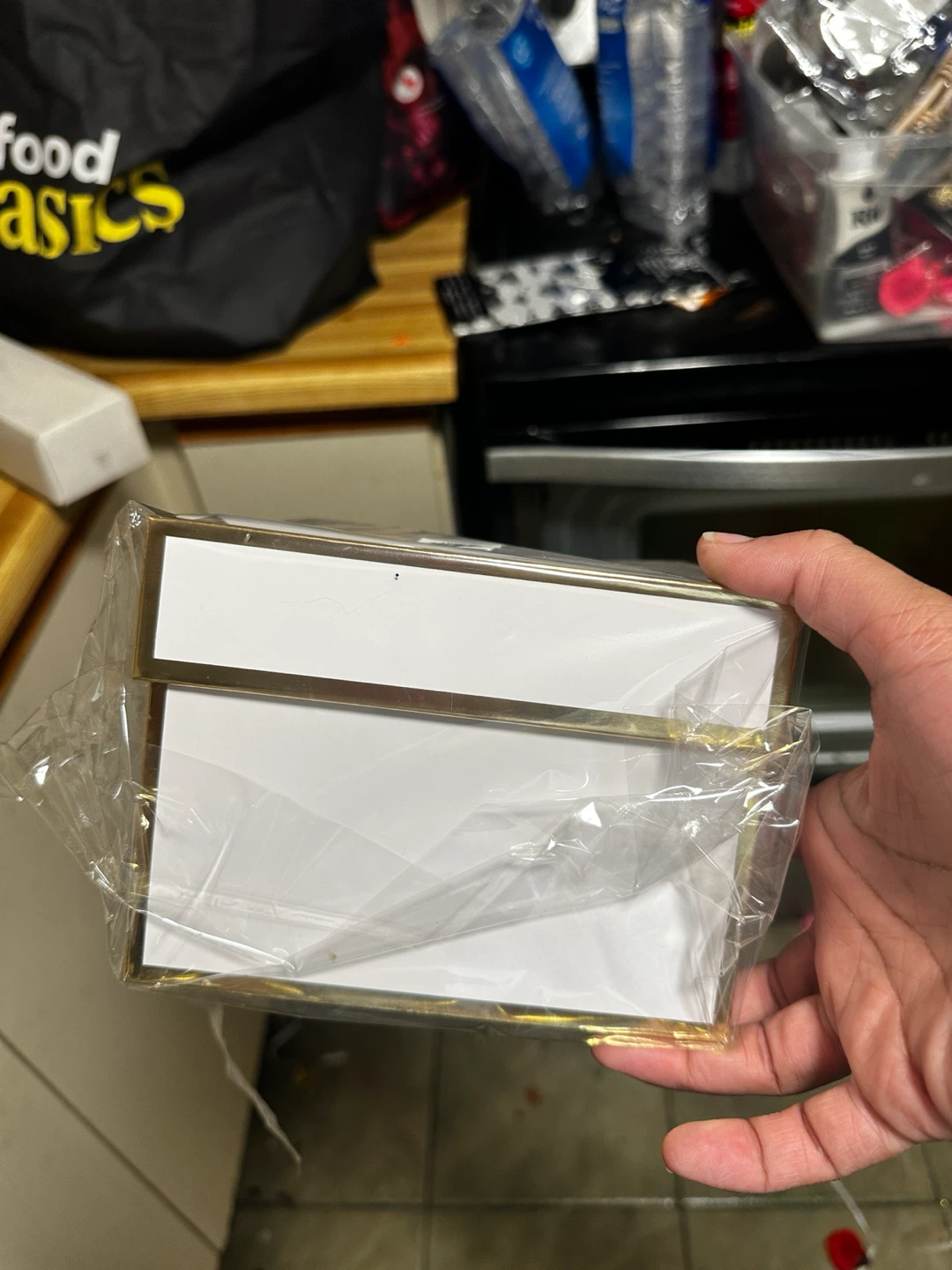 Set of 4 White & Gold Storage Boxes - photo 2