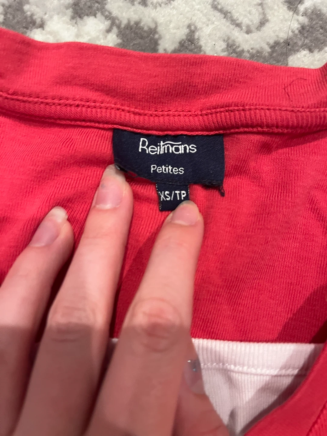 Reitmans Petites Red Faux Wrap Top XS - photo 2