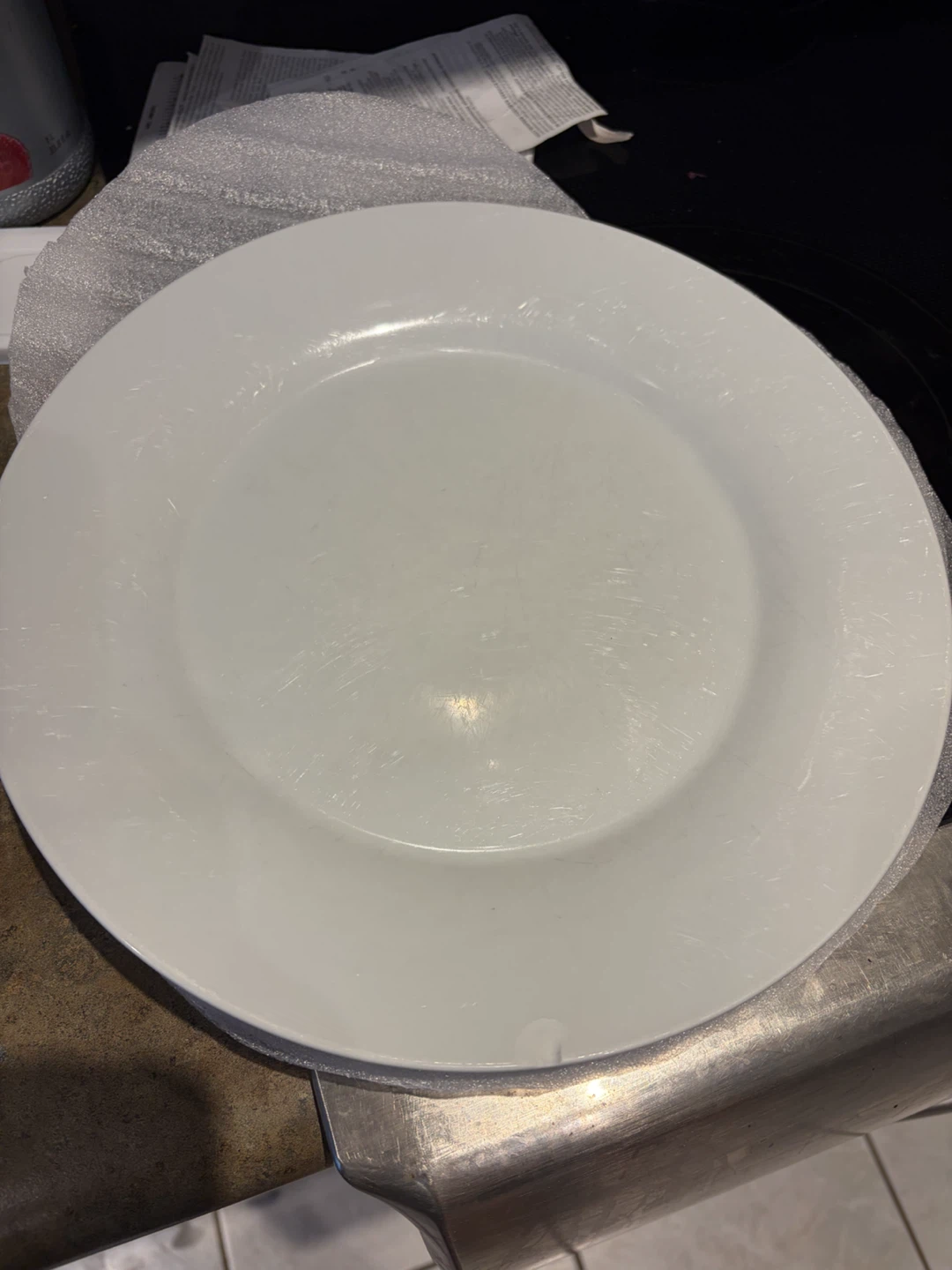 White dinner plates