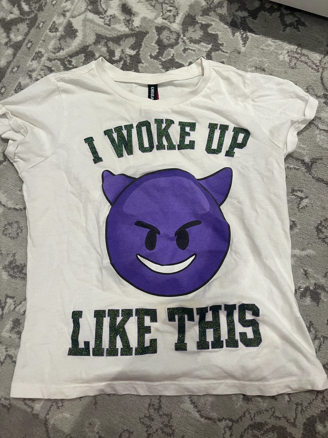 Urban Kids White T-Shirt "I Woke Up Like This"