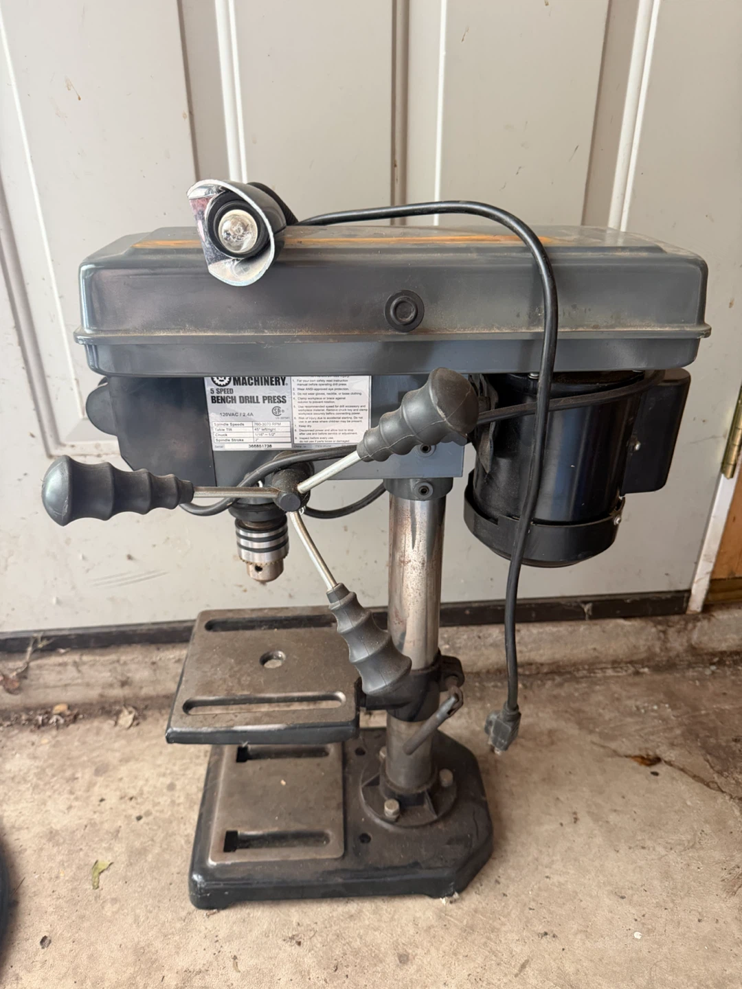 Central Machinery 5 Speed Bench Drill Press