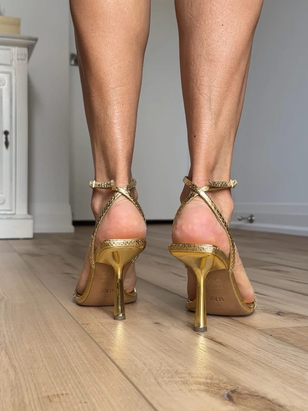 Zara Metallic Gold Sandals - photo 4