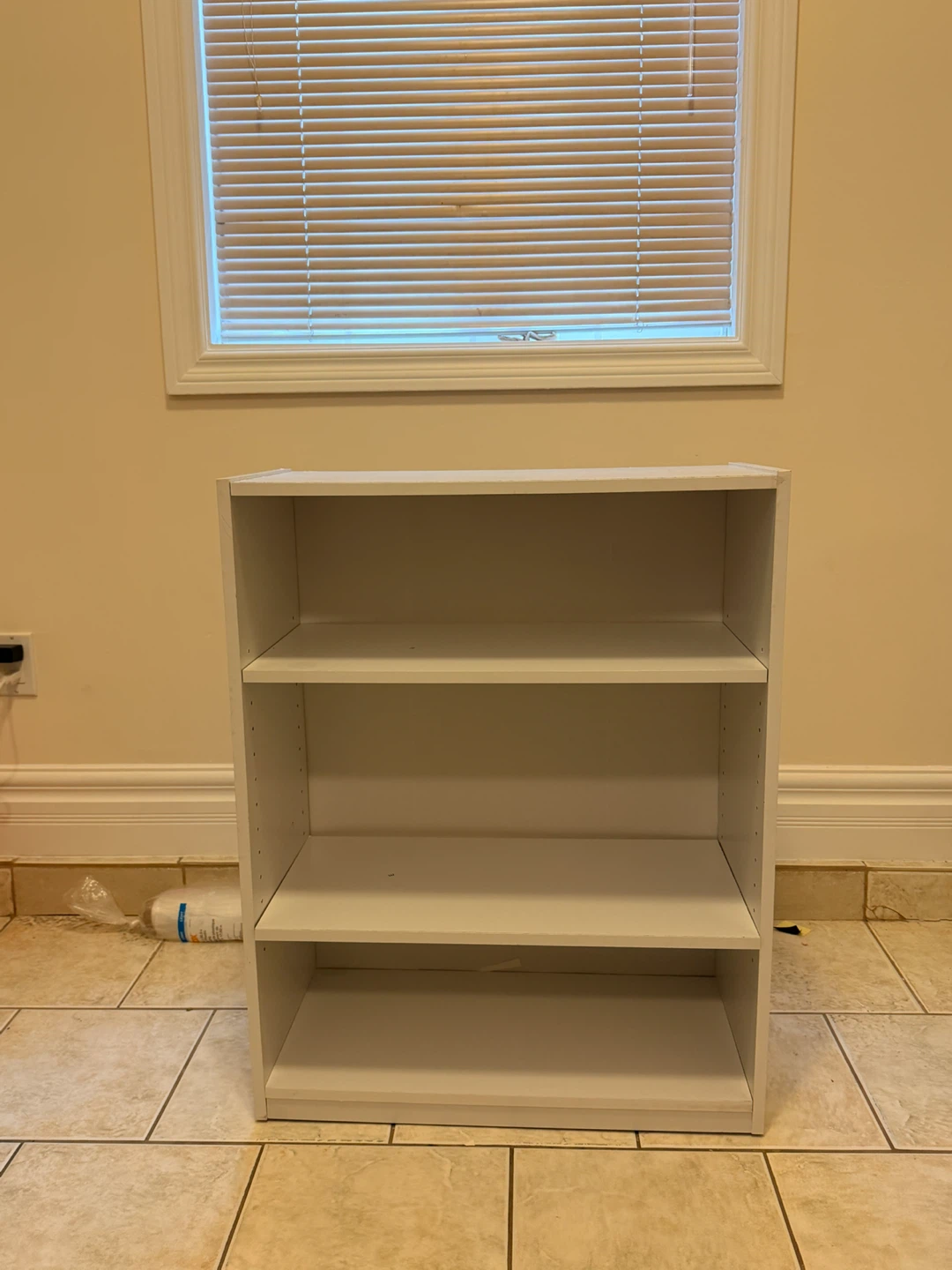 White 3-Shelf Bookshelf