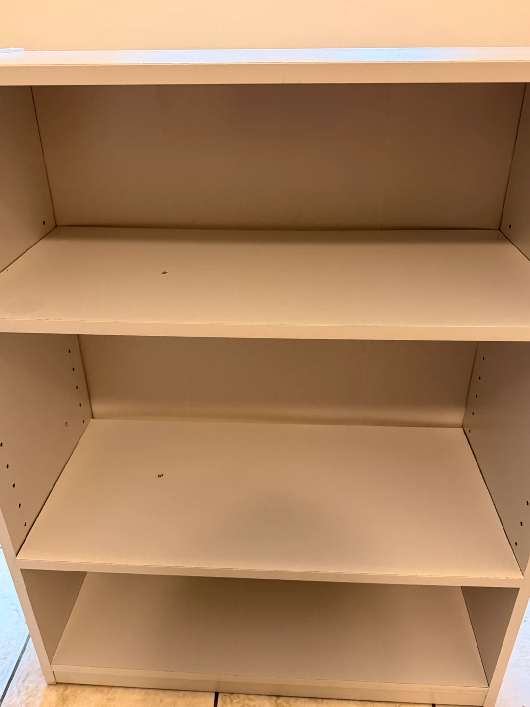 White 3-Shelf Bookshelf - photo 3