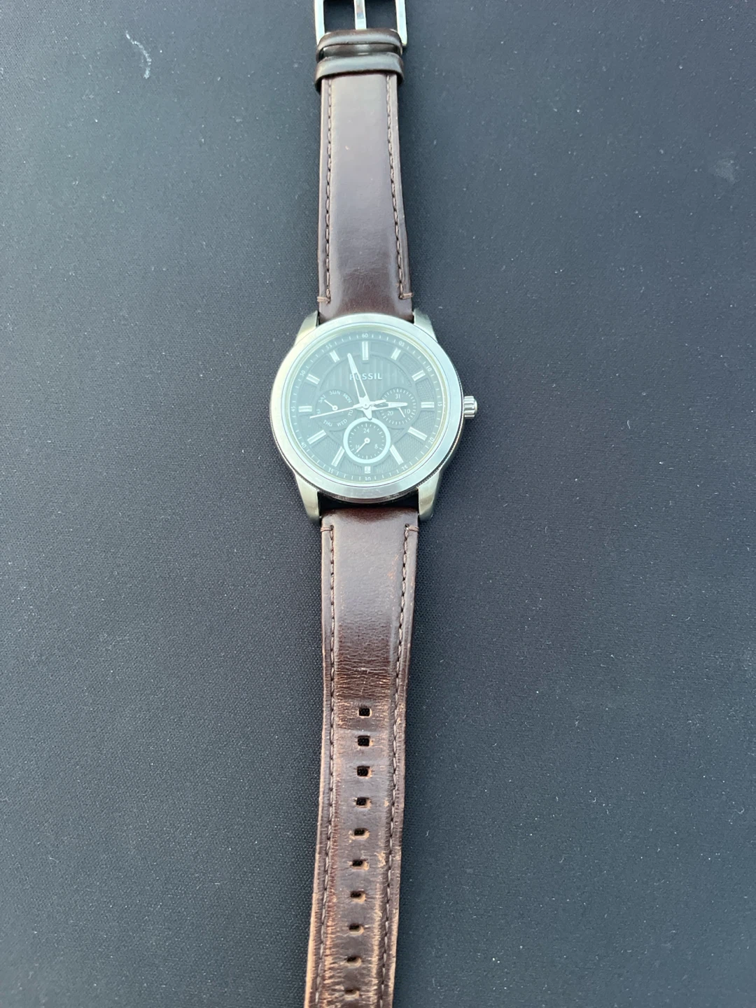 Fossil Watch with Brown Leather Strap