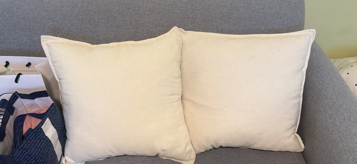 Two Cream Toss Pillows
